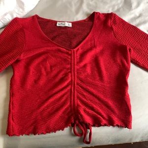 Long sleeve red shirt from Hollister